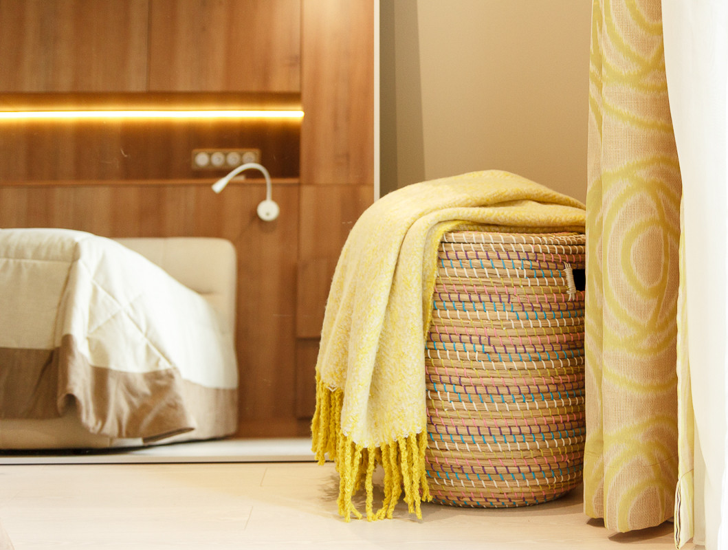 Спальня. Реализация. Квартира для молодых и успешных.