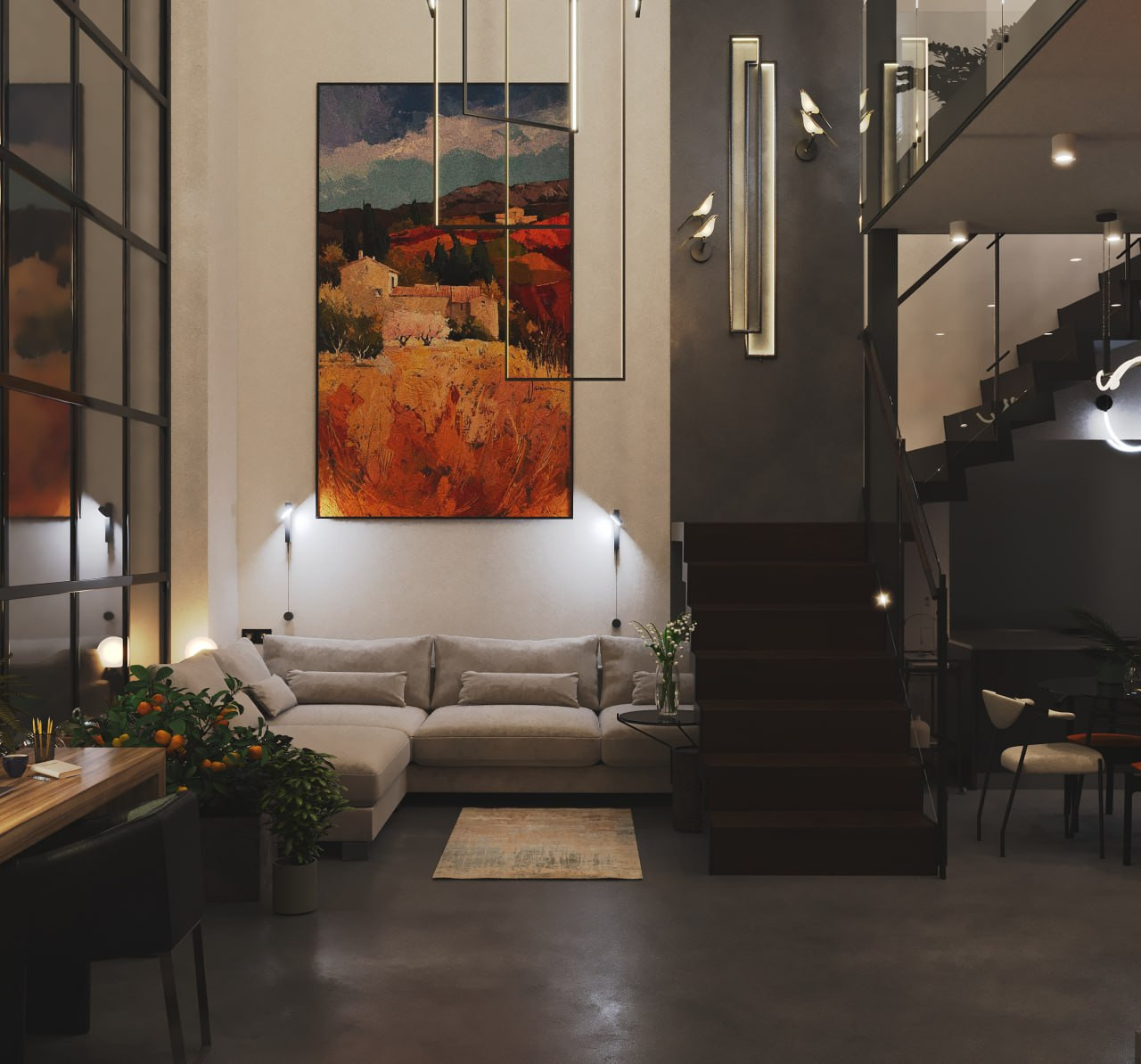 Много воздуха и света. Апартаменты для молодой пары.