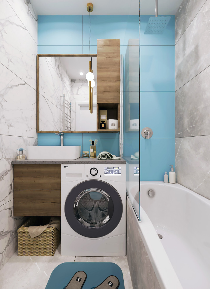 Обложка проекта: Ванна и туалет в одном стиле