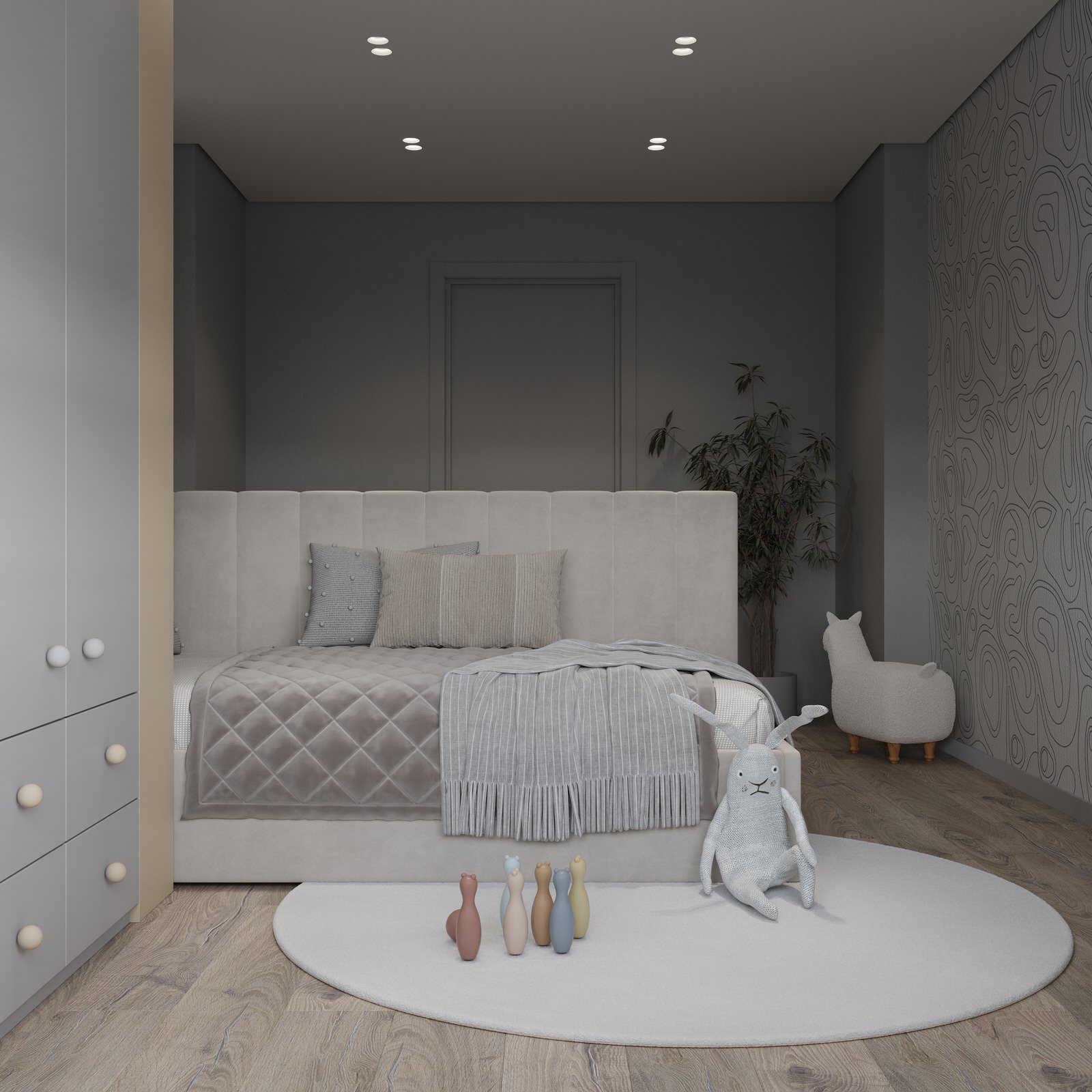 Проект квартиры для молодой семьи в Екатеринбурге.