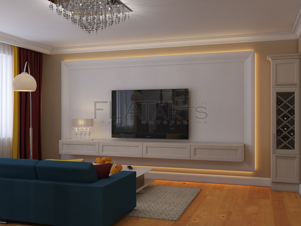 Дизайн 4х-квартиры 115кв.м.  в стиле фьюжн