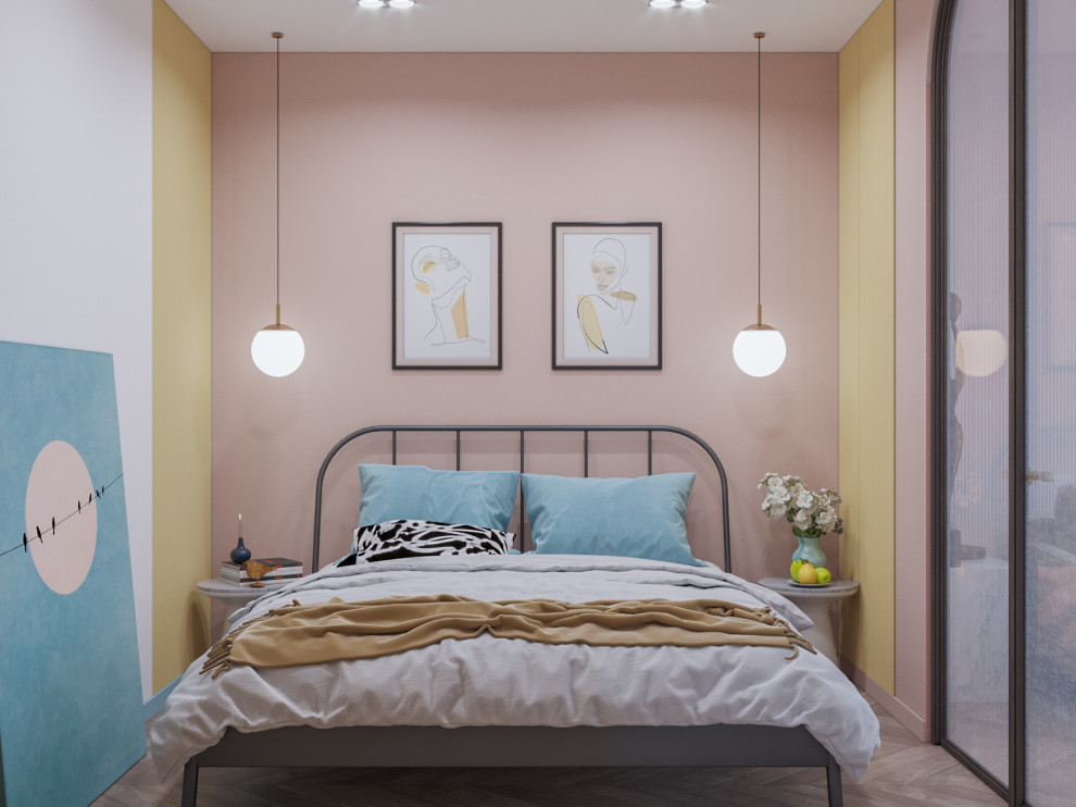 Квартира в нежных тонах для девушки студентки