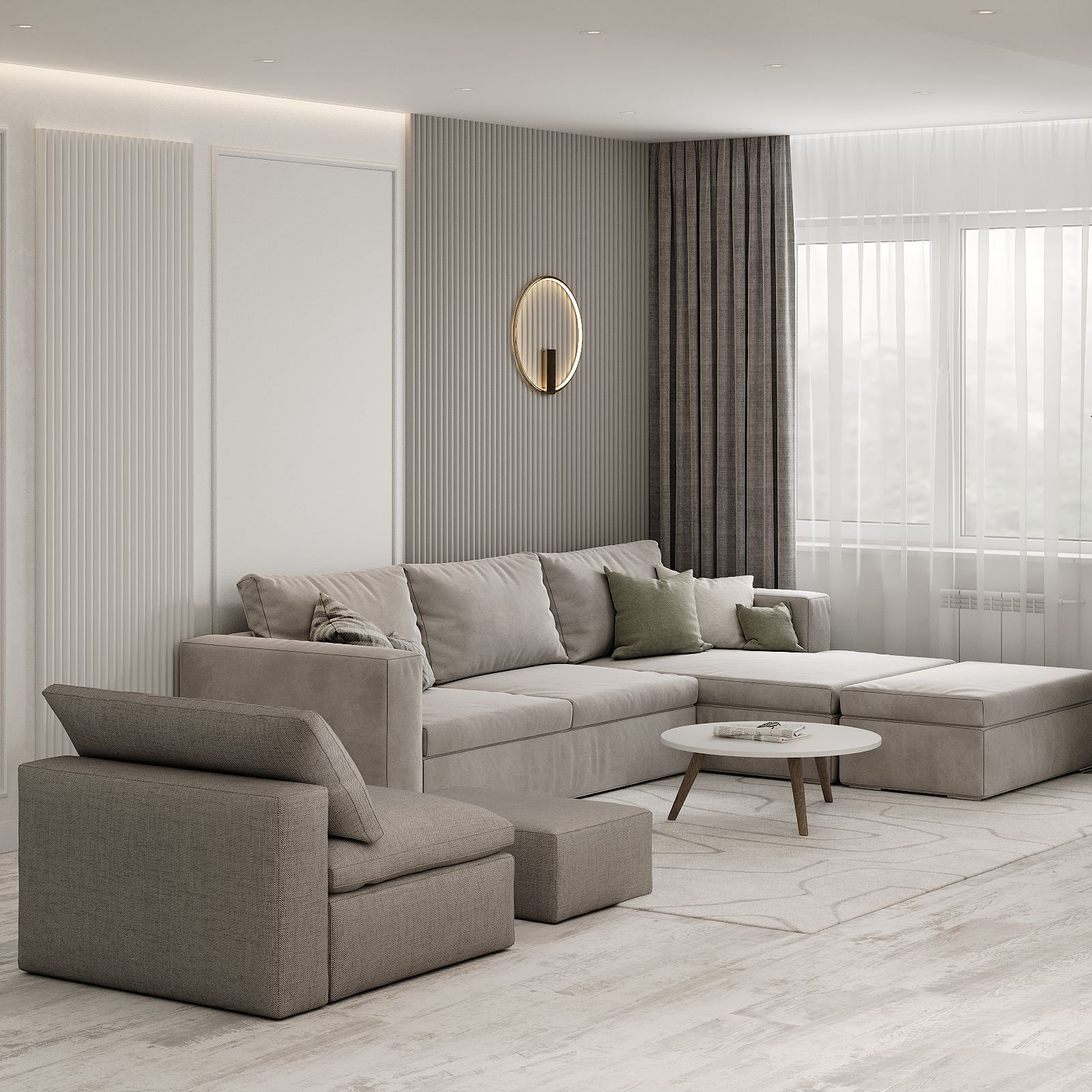 Кухня-гостиная по ул.Тургенева г.Хабаровск, 2022г.