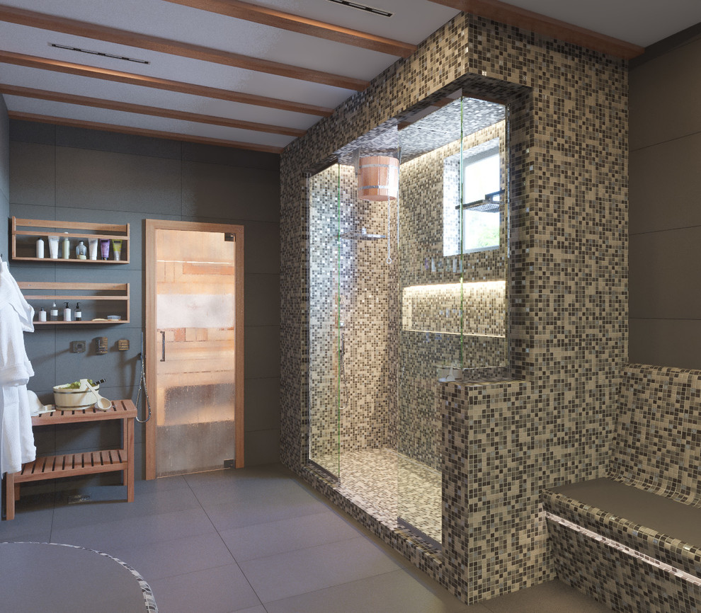 Обложка проекта: СПА-зона. Коттеджный поселок "Охтинский парк", частный дом