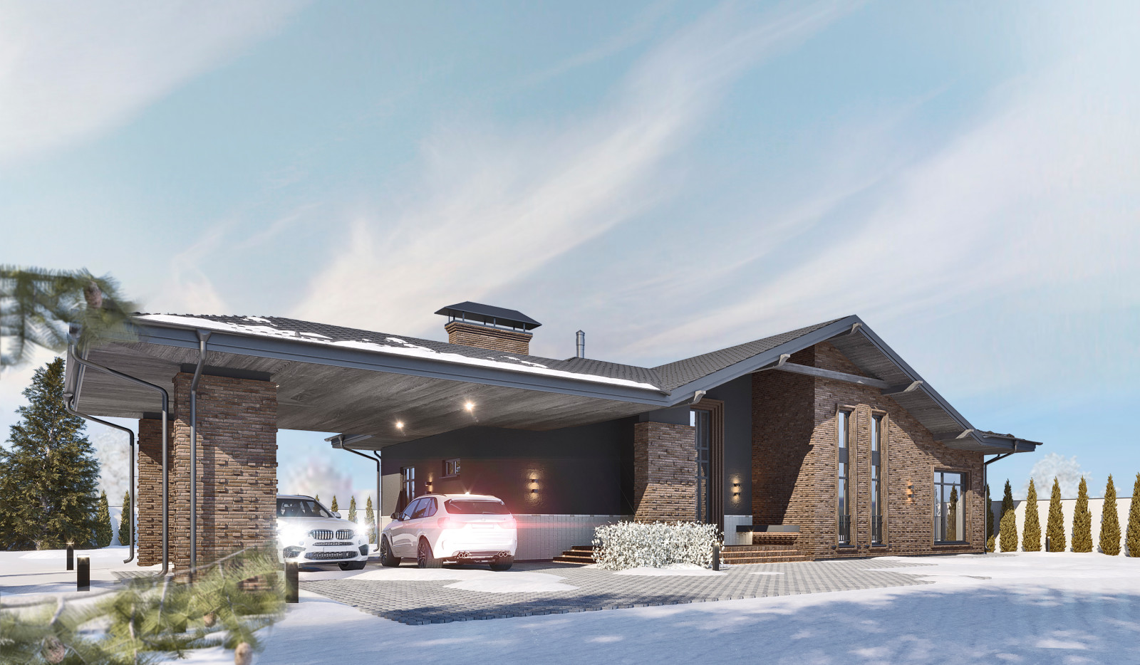 Одноэтажный жилой дом