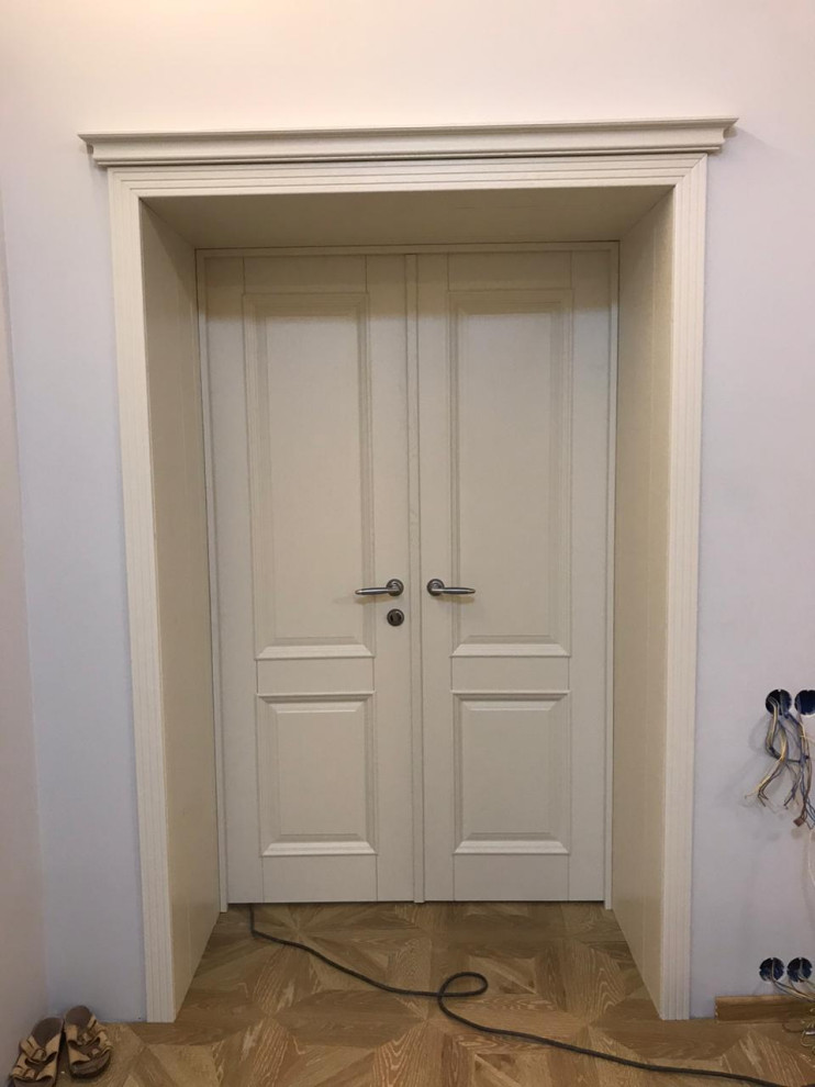 Поставка межкомнатных дверей из дуба, модель "Афина" Слоновая кость