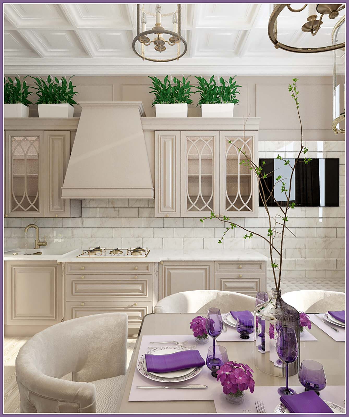 Интерьер кухни-столовой