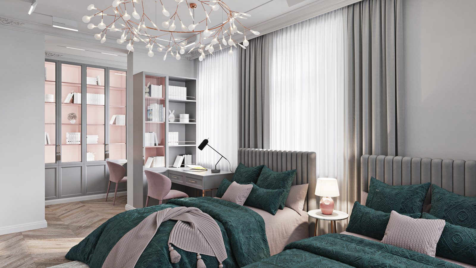 Квартира с сочными цветовыми акцентами для большой семьи