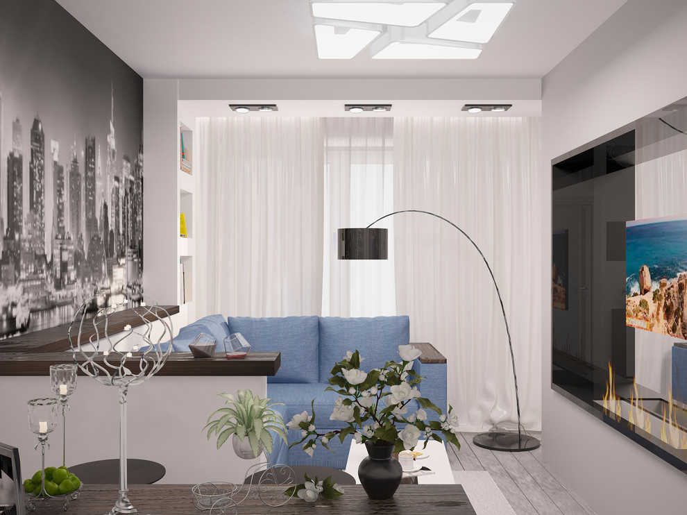 Обложка проекта: "ЖЕЛАННЫЕ ГОСТИ" 3D проект гостинной в 13,6 м2