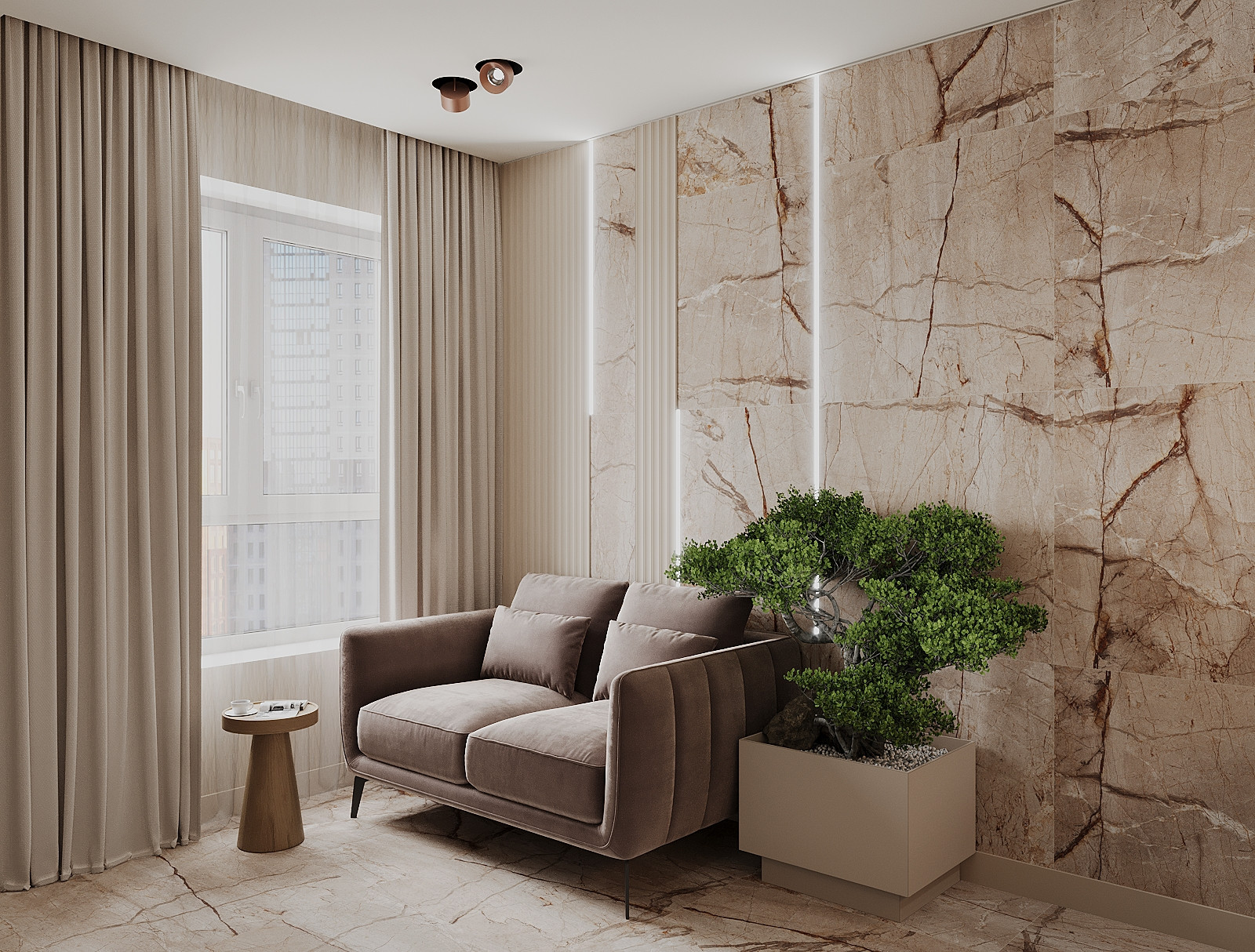 Интерьер 4-ёх комнатной квартиры_ "EHTNO TERRA_COTTA"