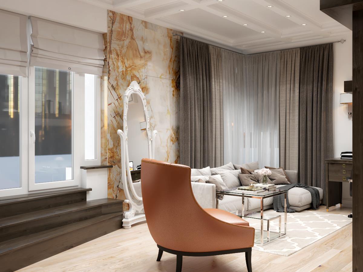 Проект небольшой квартиры в стиле Эклектика