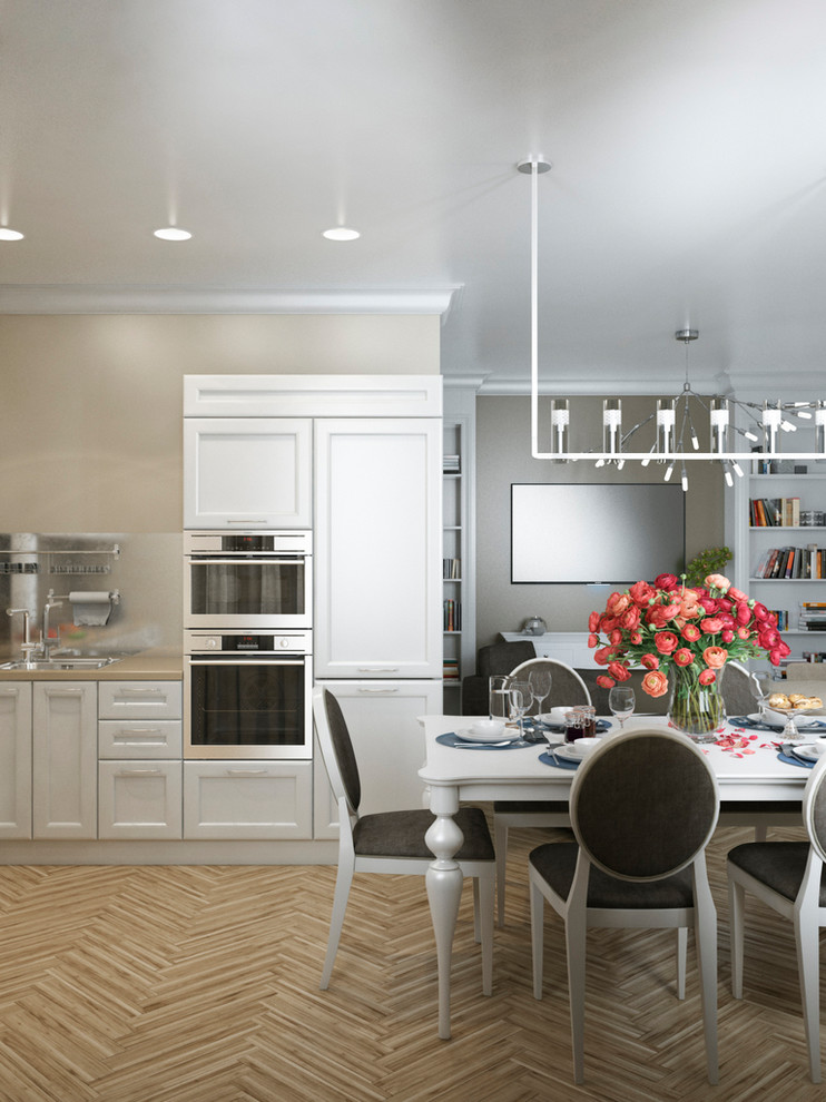 Трехкомнатная квартира в стиле неоклассика, 55 м²