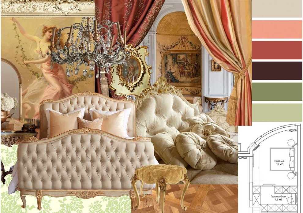 Квартира к классическом стиле нео-барокко