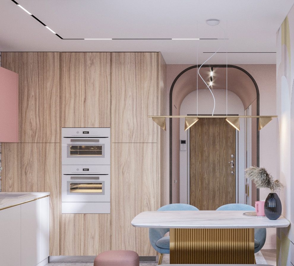 Квартира в нежных тонах для девушки студентки