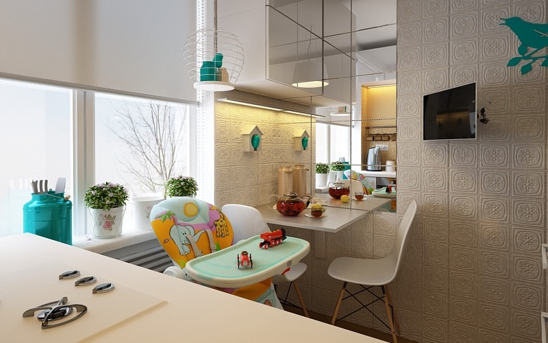 Маленькая кухня - визуализации