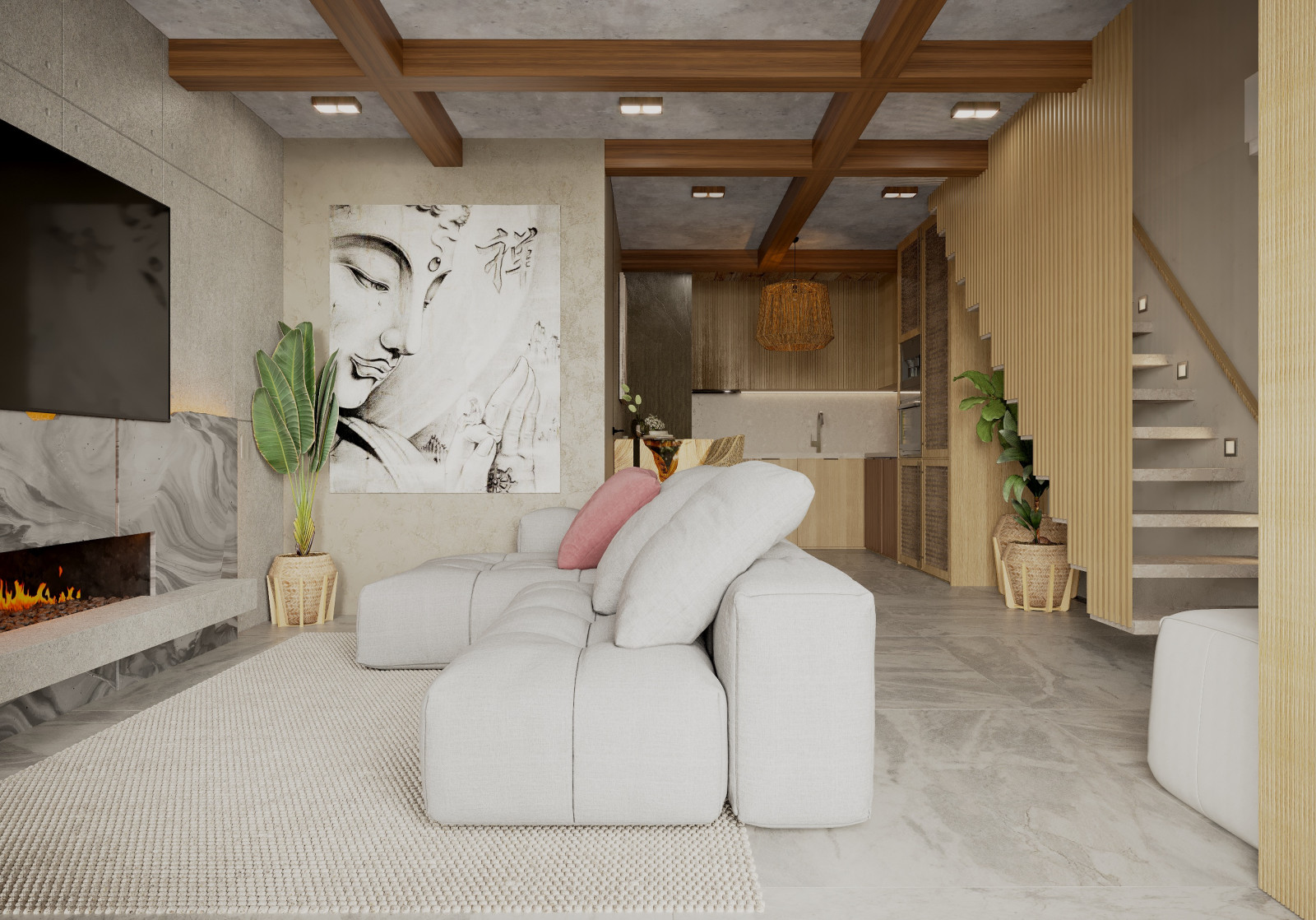 Двухуровневые апартаменты  76 кв.м