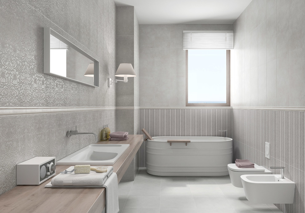 Керамические обои и простота Прованса.