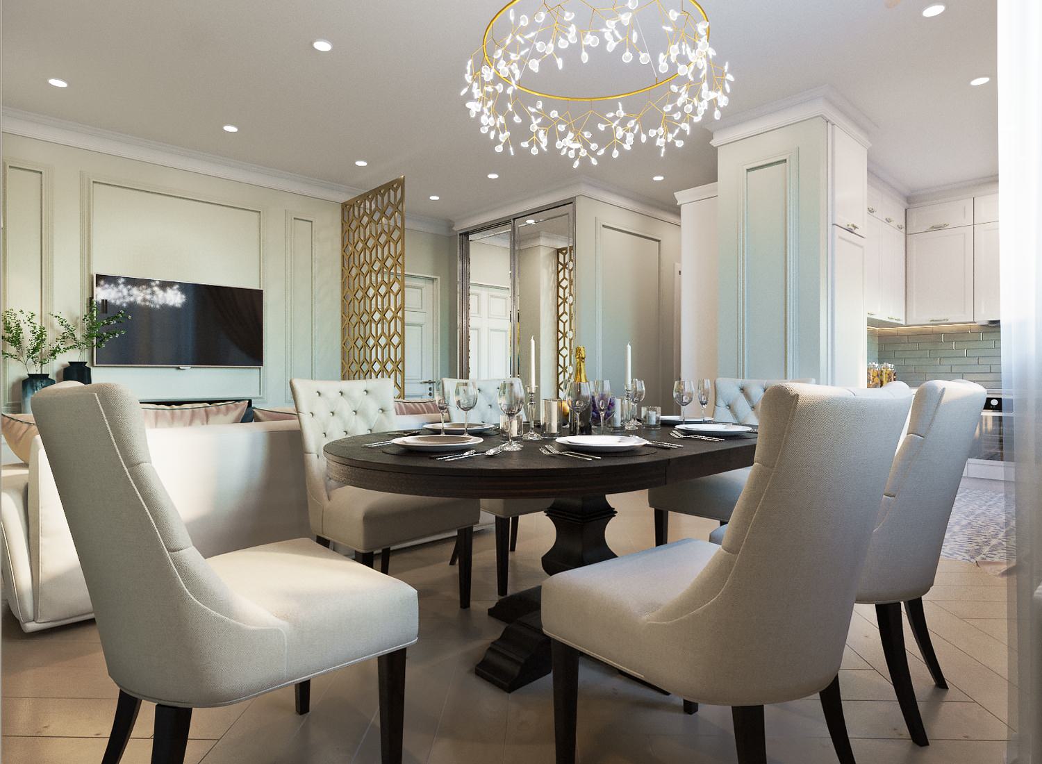 Обложка проекта: Дизайн проект 2х-комнатной квартиры в современной классике