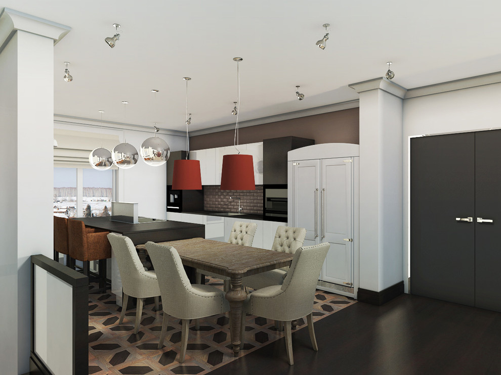 living room, lesnye polyany house