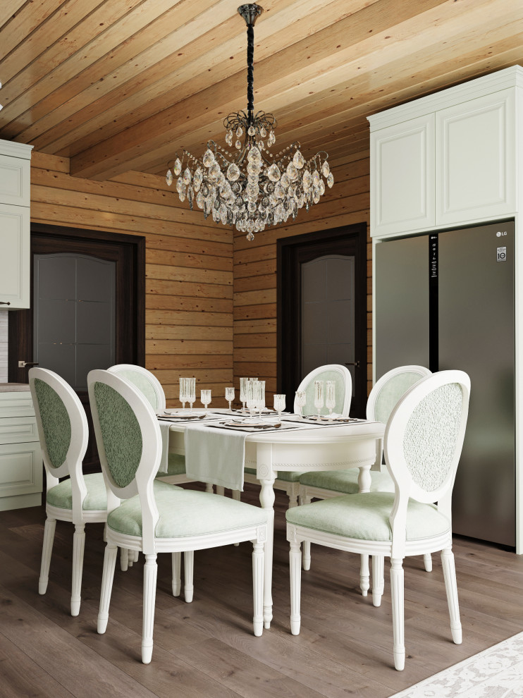 Кухня Гостиная в классическом стиле