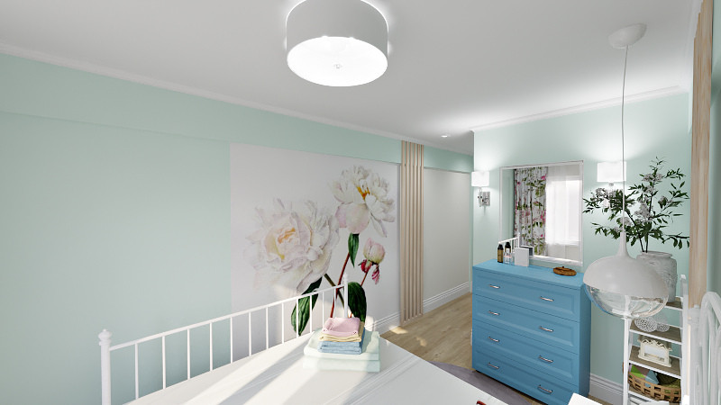 Мятная спальня