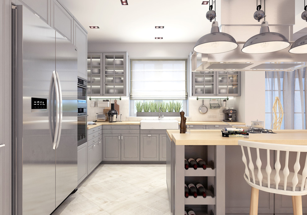 Гостиная в деревянном доме из клеенного бруса