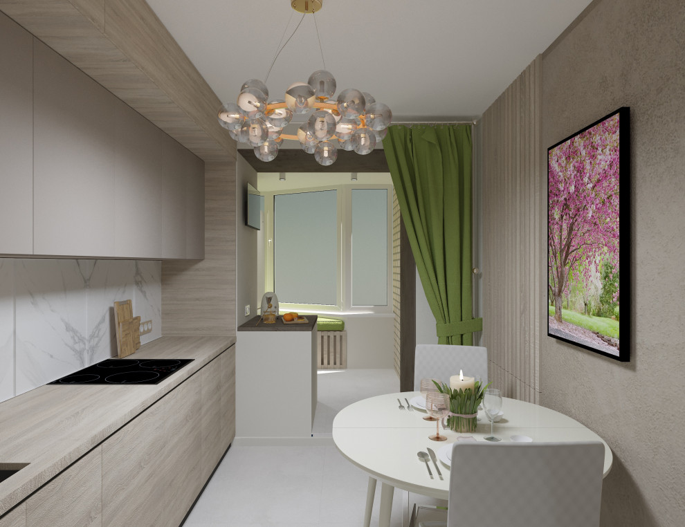 Кухня в оттенках капучино