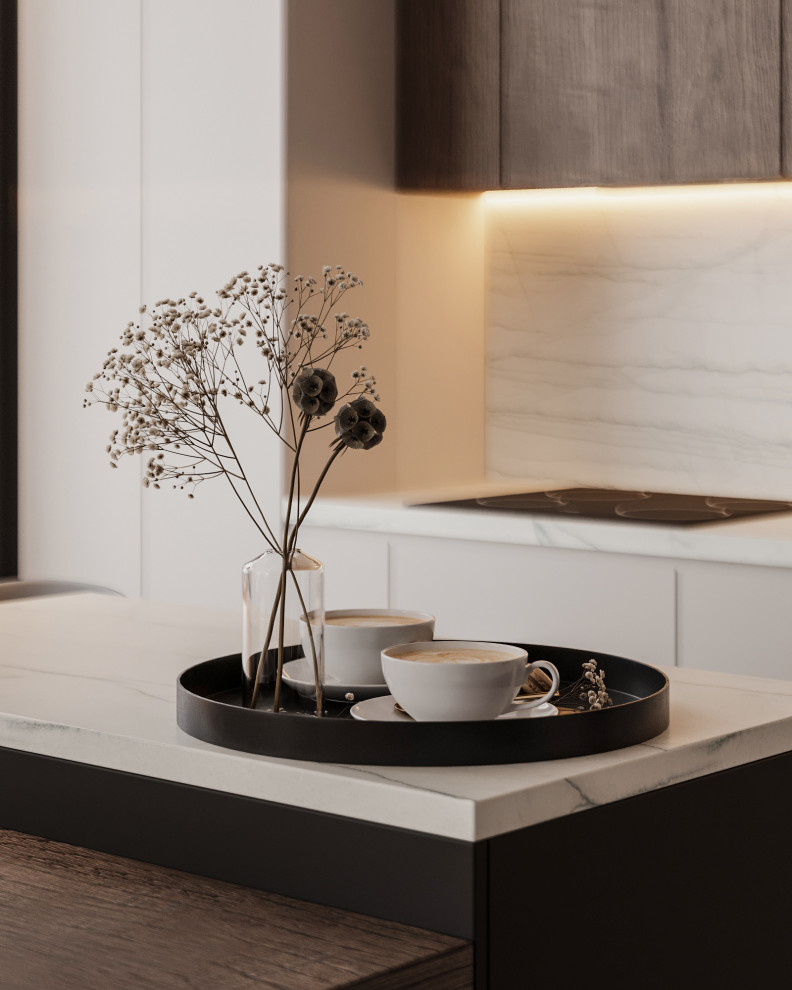 ЖК "Небо" современный интерьер в стиле минимализм 105 кв.м