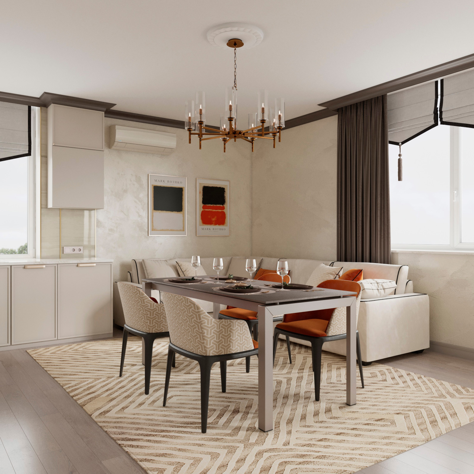 Дизайн-проект квартиры в ЖК "Европейский берег", г.Тюмень