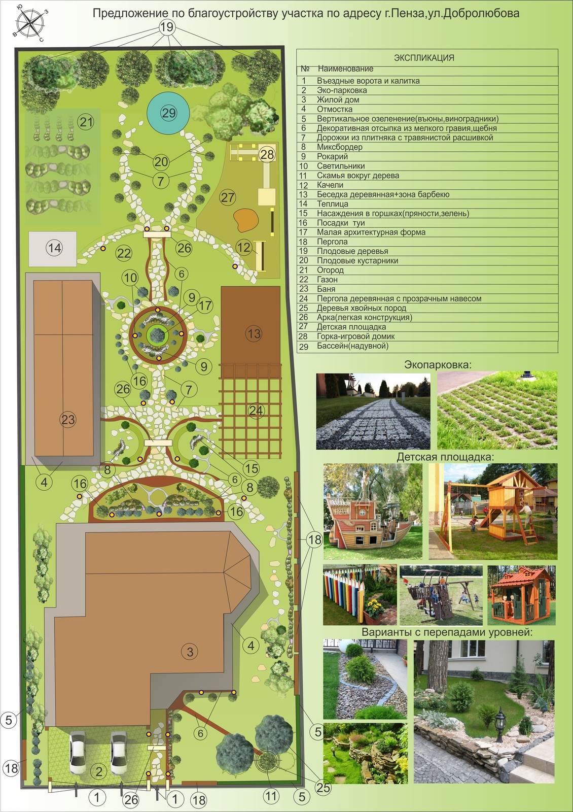 Обложка проекта: Эскизный проект благоустройства участка