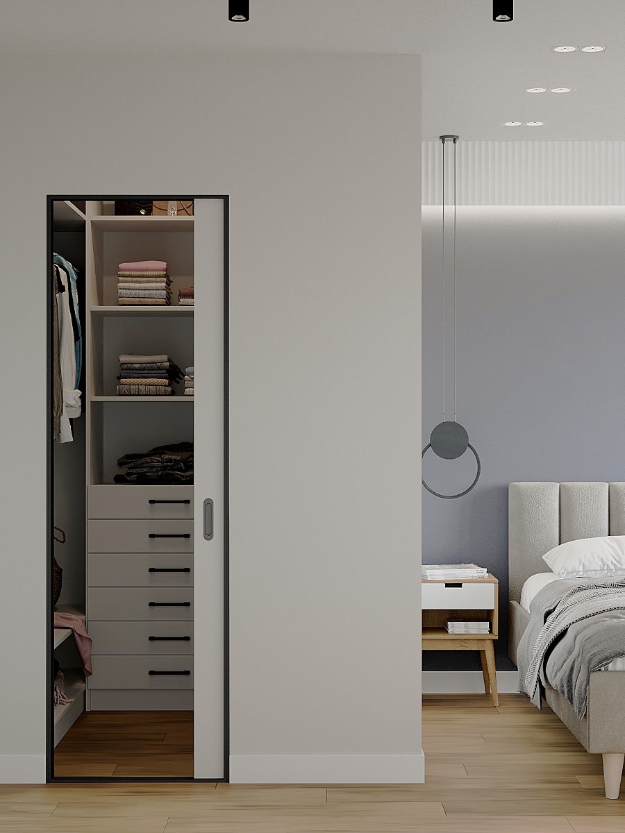 Bedroom with wardrobe