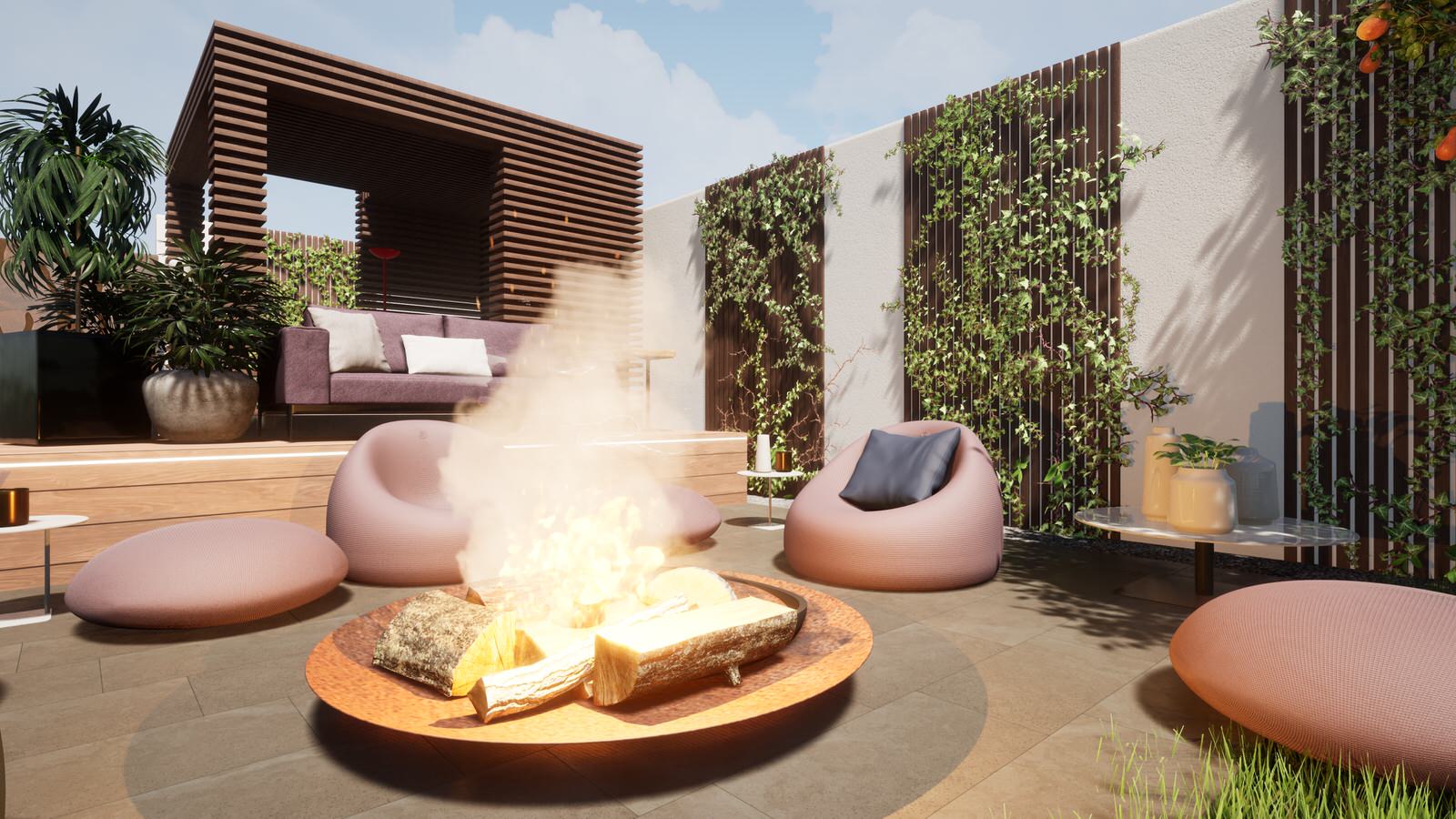 Коттедж ЖСК Горелый Хутор, Ландшафтный дизайн участка 6 соток