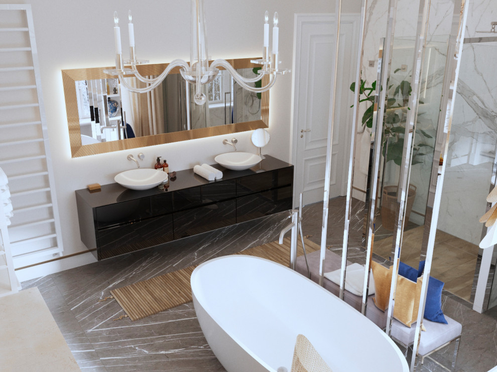 Особняк Алексея Ягудина и Татьяны Тотьмяниной. Ванная