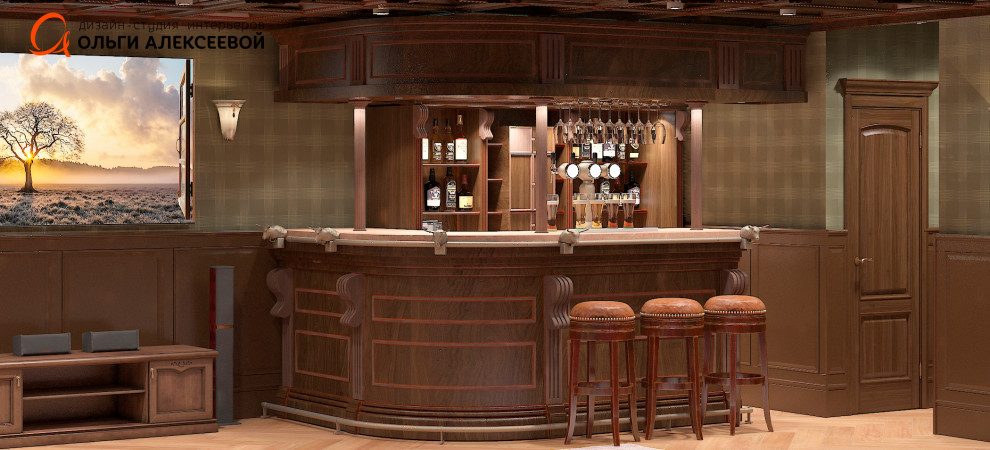 Обложка проекта: Мужской этаж в таунхаусе площадью 310,0м2.