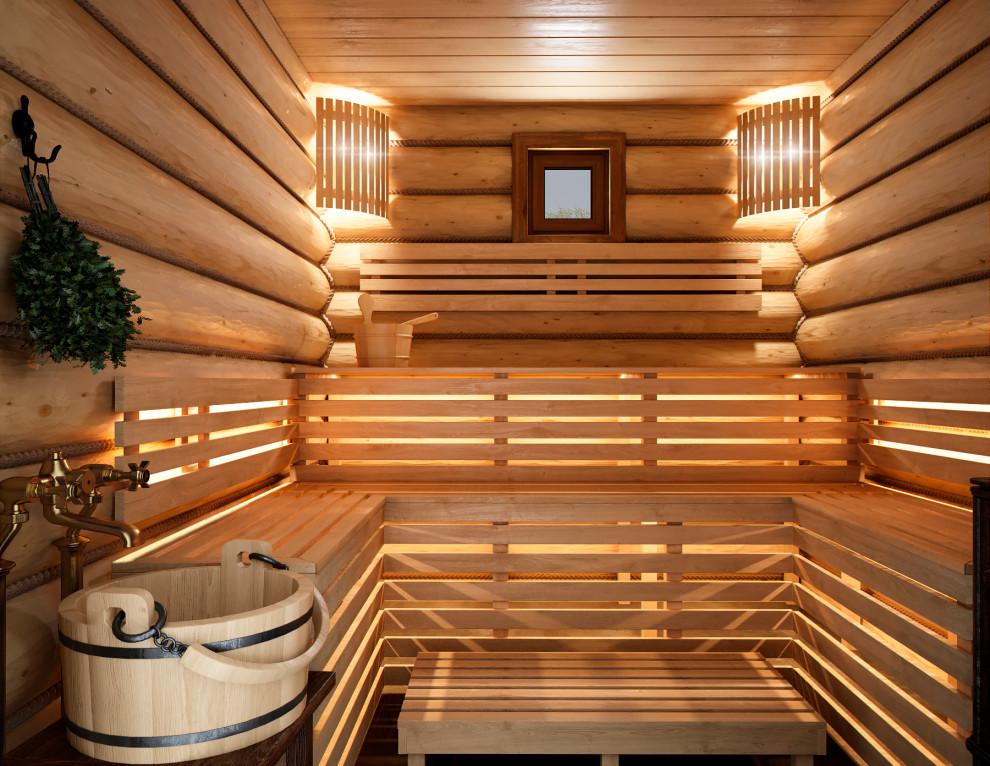 Деревянный дом с баней