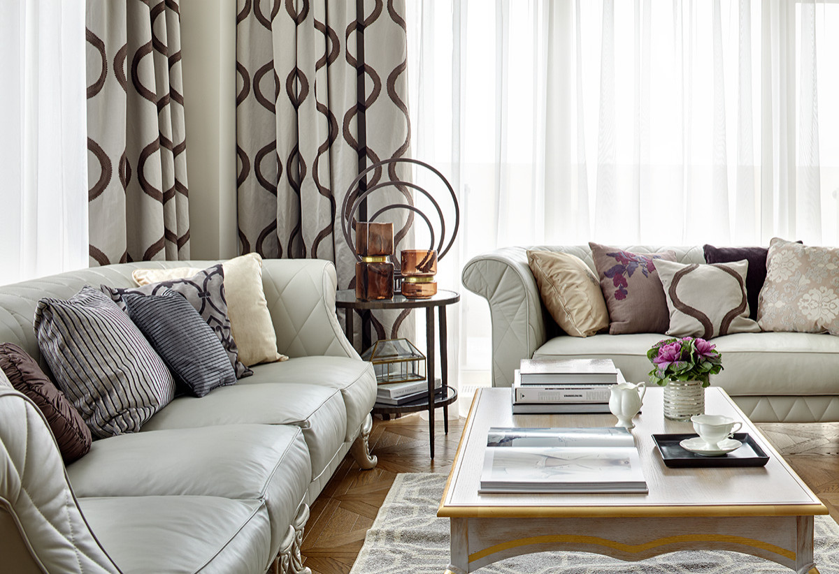 Houzz тур: Традиционный московский интерьер на 37-м этаже новостройки