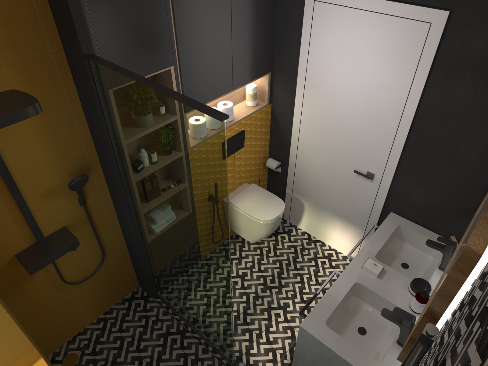 Ванная в проекте "Таунхаус для большой семьи"