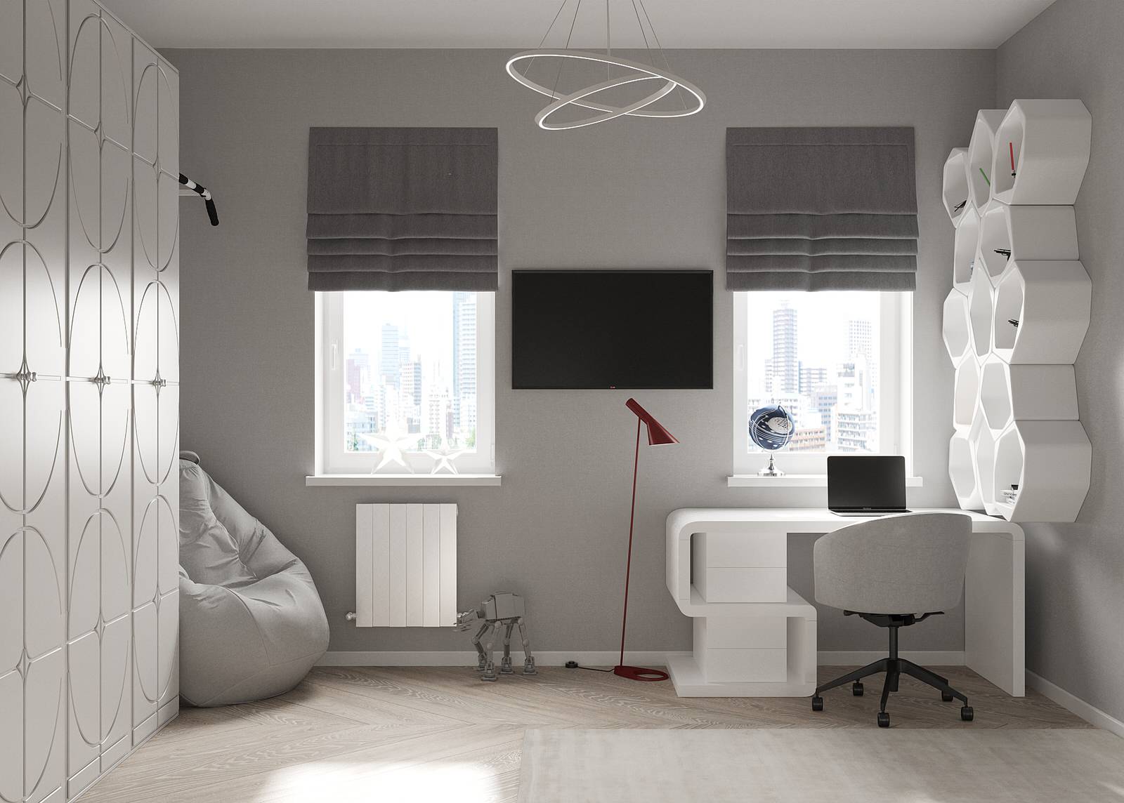 Обложка проекта: Детская в стиле футуризм 13 м2