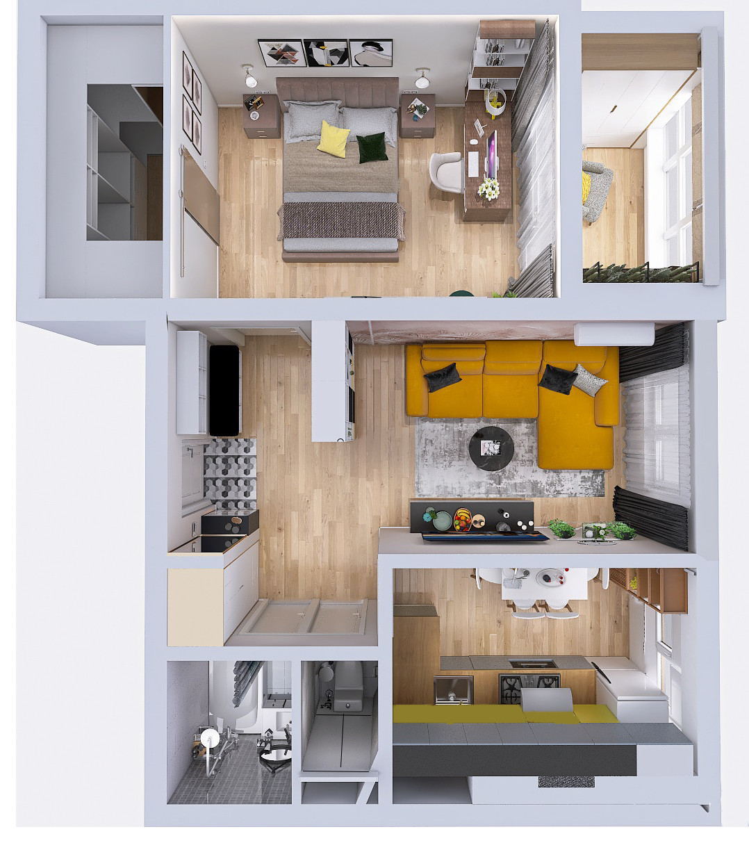 2-х комнатная квартира в панельном доме ул. Аврора