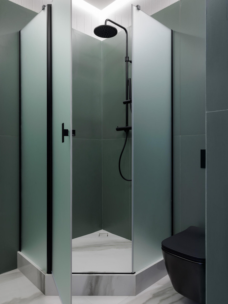 Дизайн современной квартиры с бордовыми акцентами в ЖК "Притяжение" - 146 м2