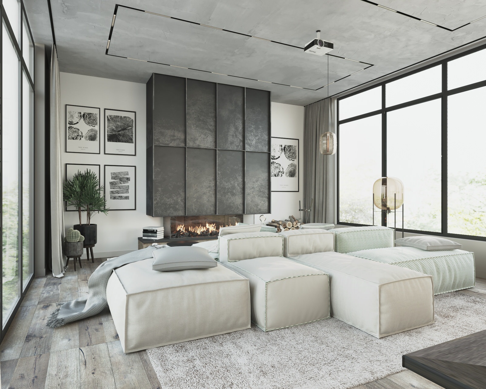 Аристократичный минимализм (гостиная виллы)