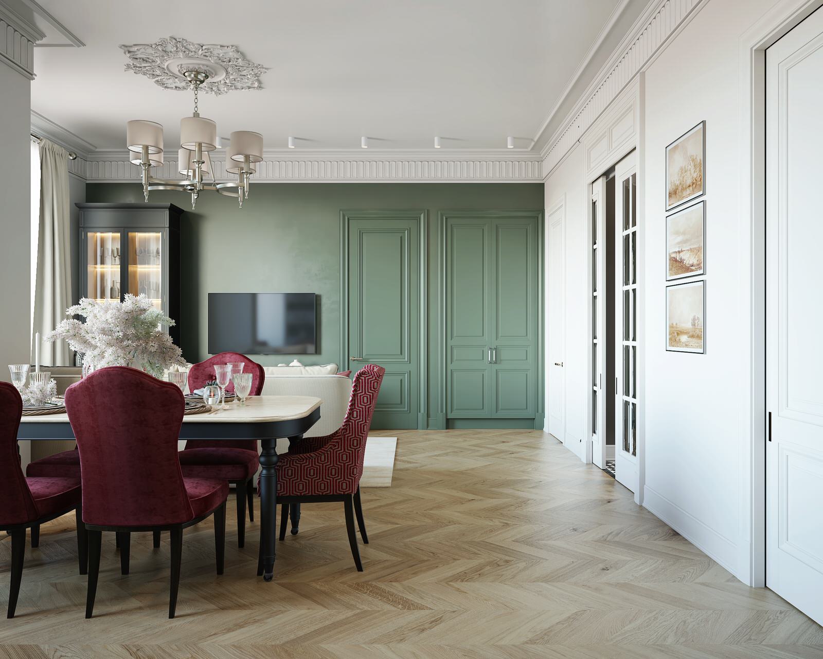 Современная классика, квартира 78м2