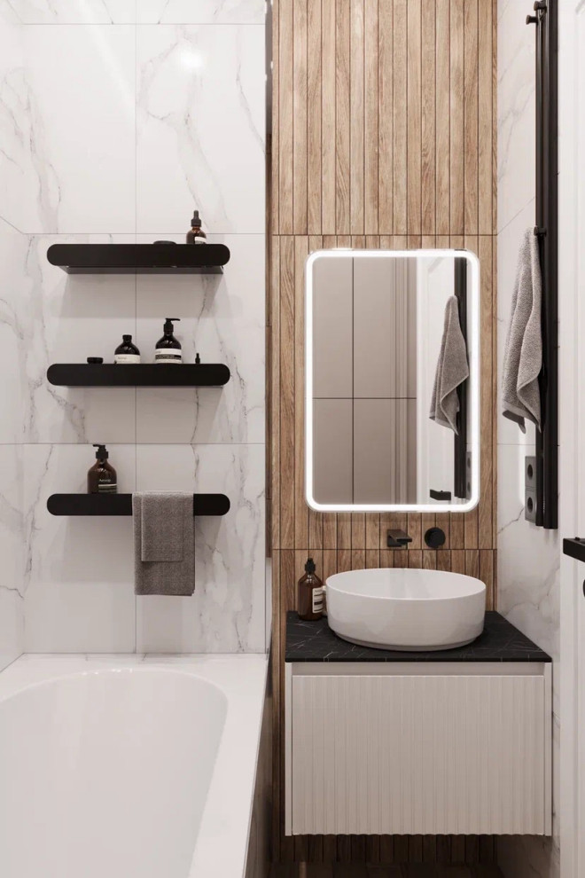 Обложка проекта: Прихожая и санузлы в стиле неоклассики