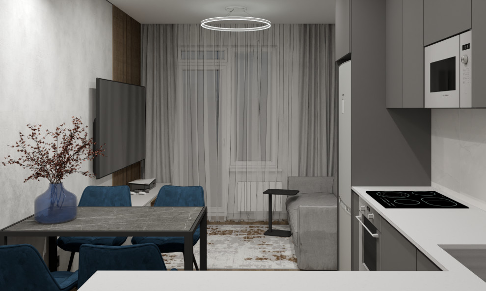 Дизайн-проект 1к-квартиры в Кудрово