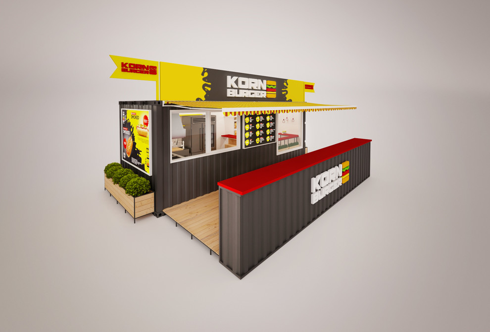 Обложка проекта: Дизайн-проект ларека с фастфудом Korn Burger