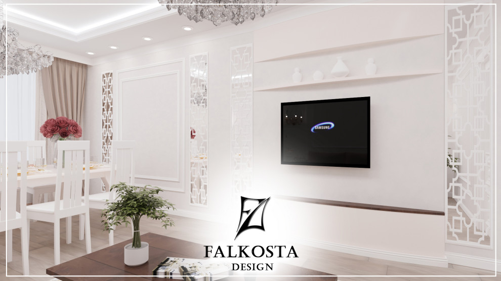 Гостеприимная квартира в неоклассике