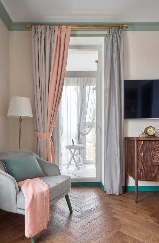 Двухкомнатная квартира с ярким дизайном 65 м2