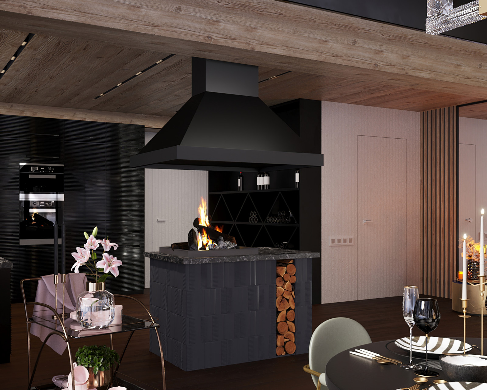 Дизайн интерьера в КП Сосновый Бор село Нижний Ольшанец, Белгородский район