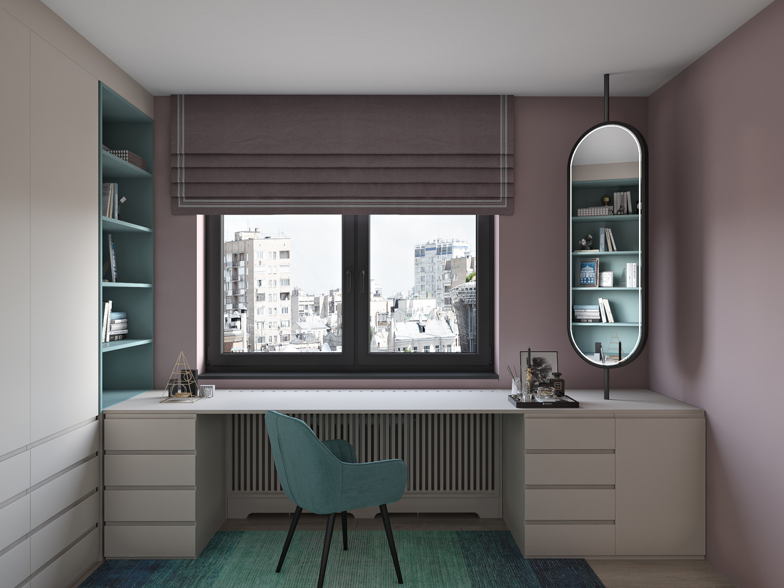 Гардеробная ЖК Татьянин Парк "Сапфировая нега"