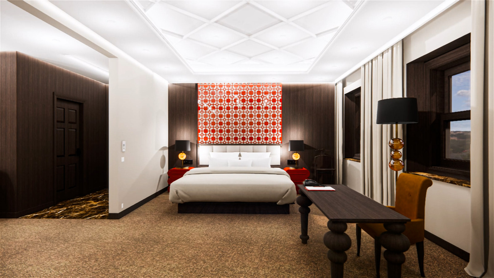 Обложка проекта: Визуализация проекта отеля в китайском стиле